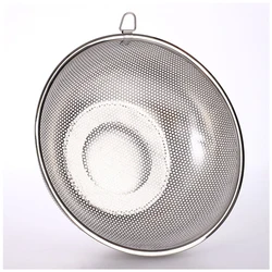 Cost-effective Stainless Steel Fine Mesh Luxury Stainless Strainer Colander Machine Spinning Colander For Kitchen Strainer