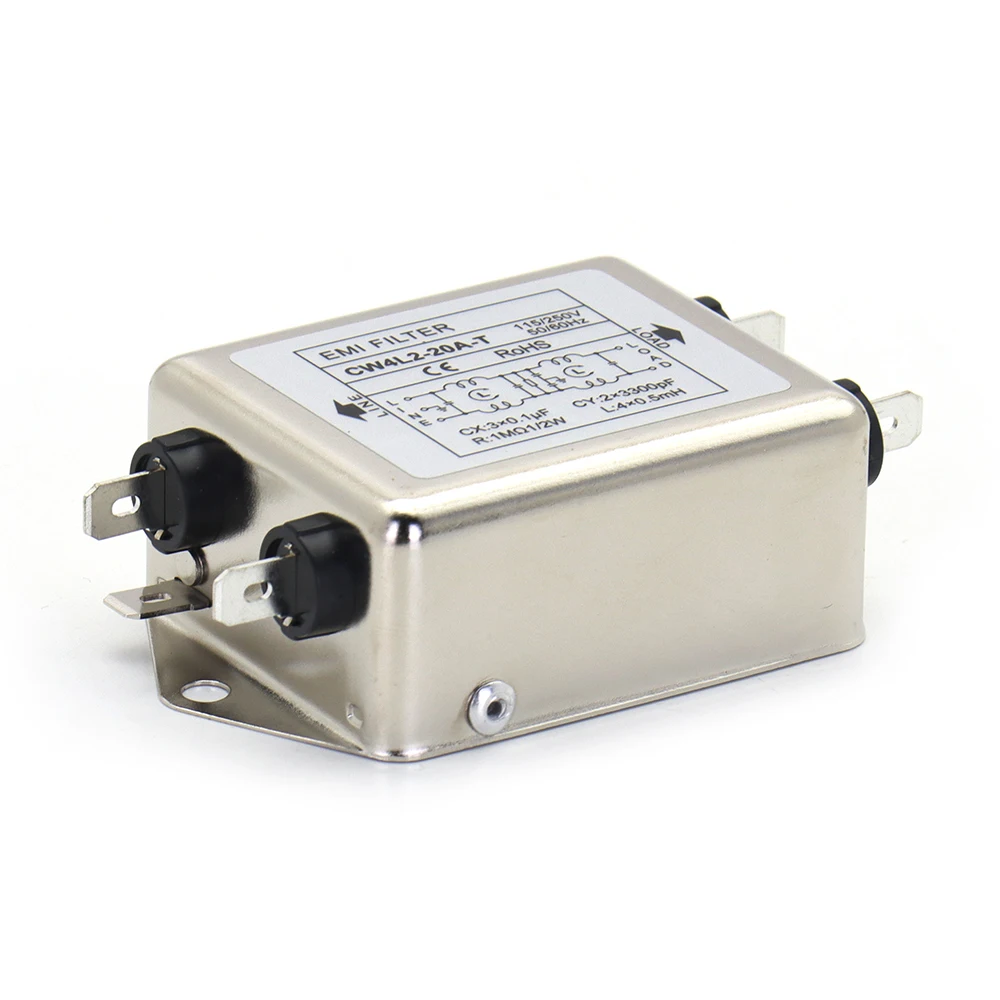 Мощный фильтр WaveTopSign EMI CW4L2-10A-T/S CW4L2-20A-T/S однофазный 115 В/250 В 20A 50/60 Гц для лазерной гравировки СО2