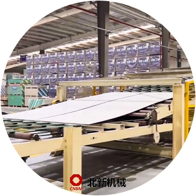 Hot gypsum board making machine production line