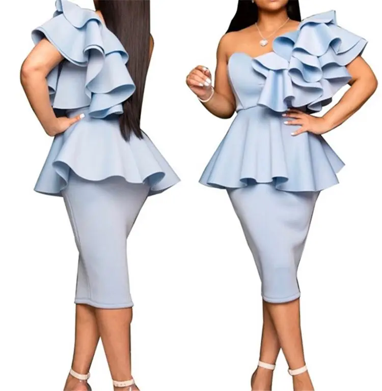 Wholesale Small Moq Ladies Latest Korean Style Midi Straight Dress For Office