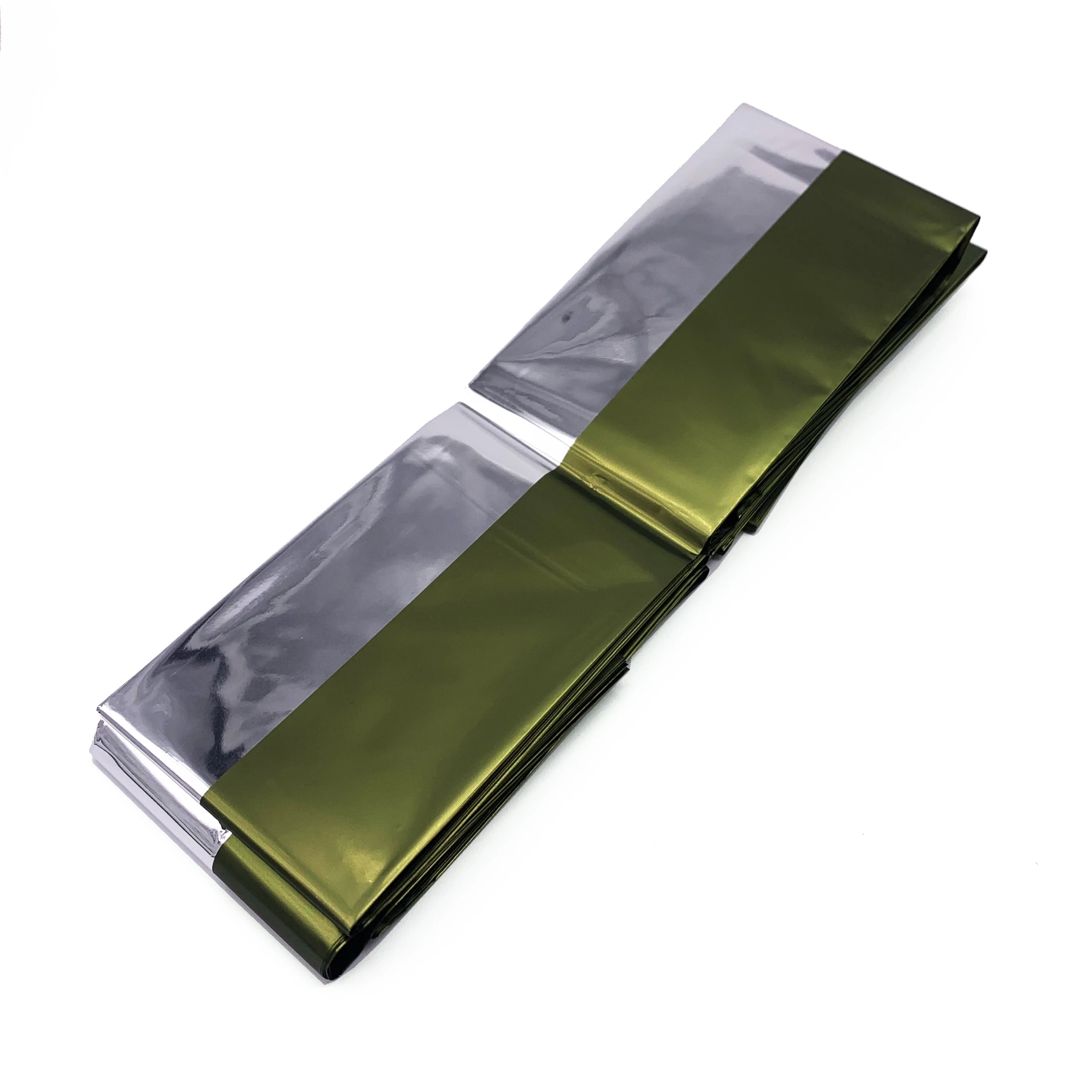 90% удерживающее Тепло одеяло из фольги NASA mylar тепловое оливковое серебро для аварийного выживания