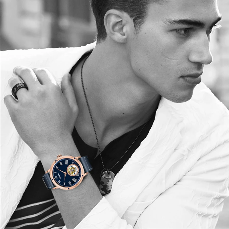 Tourbillon Skeleton Watch Seagull Movement Tourbillon Wristwatch 5 BAR Chronograph Automatic Mechanical Watch