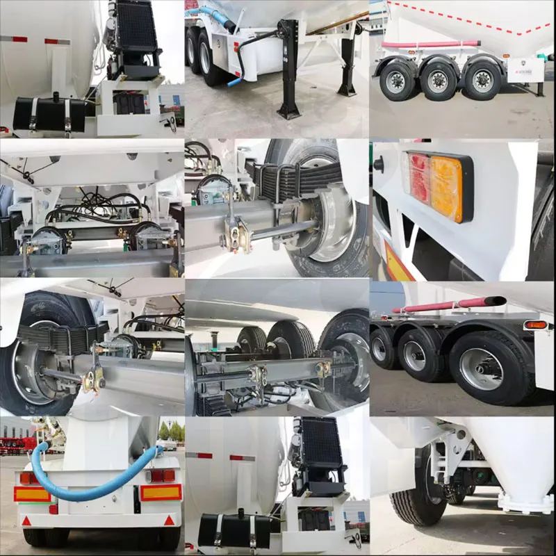 dry bulk cement tank semitrailer powder bulk cement tanker trailer pneumatic aluminum alloy tanker semi trailer