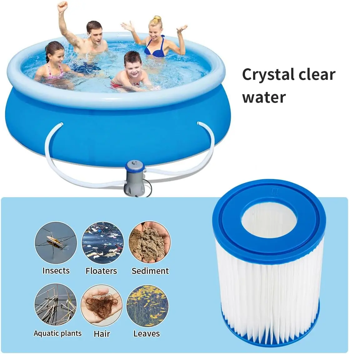 Type II cartridge filter pump adapted to Lay Z spa Type II Pool Water Treatment adapted to Lay Z spa Pool Filter Cartridges