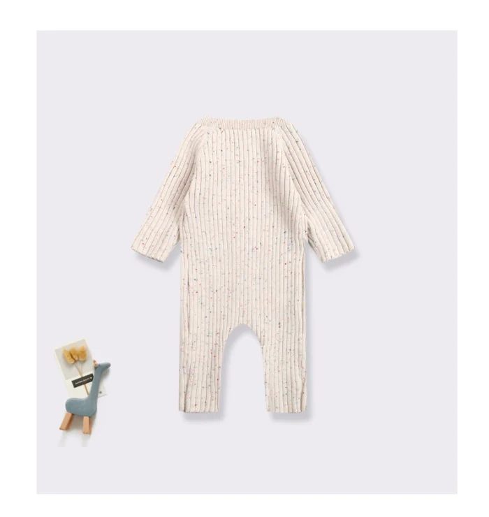 INS Newborn Baby Girl Boy Knitted Jumpsuit Long Sleeve Sweater Spring Autumn Baby Clothes Pure 100%Cotton Colorful Crawling Suit