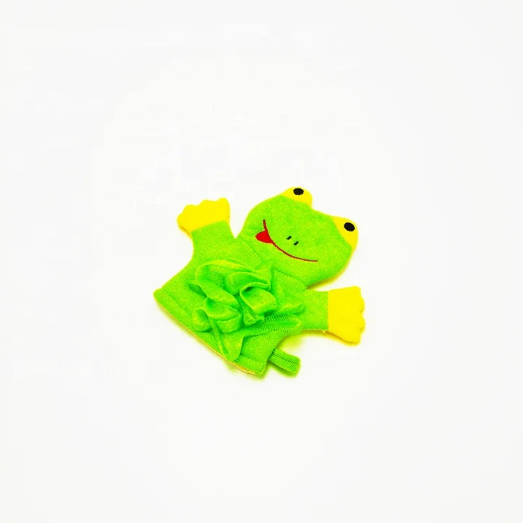Cartoon Design Glove Massager Brush Back Scrub Kids Bath Scrubber