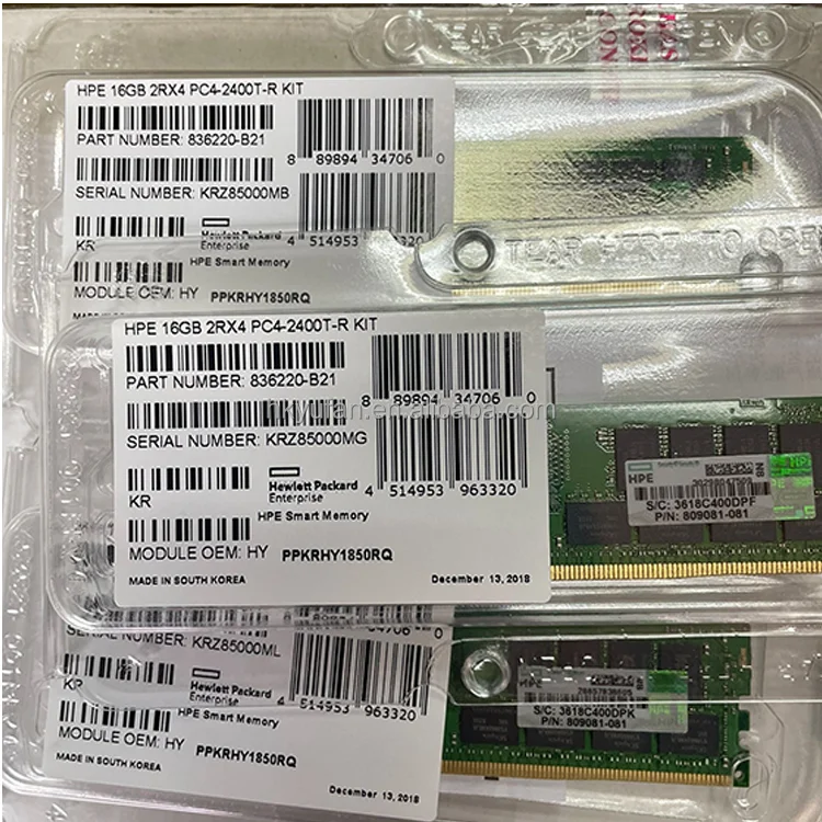 wholesale Original for HPE 815100-B21 32GB 2666MHz 288Pin ECC Reg DDR4 SDRAM Memory for G10