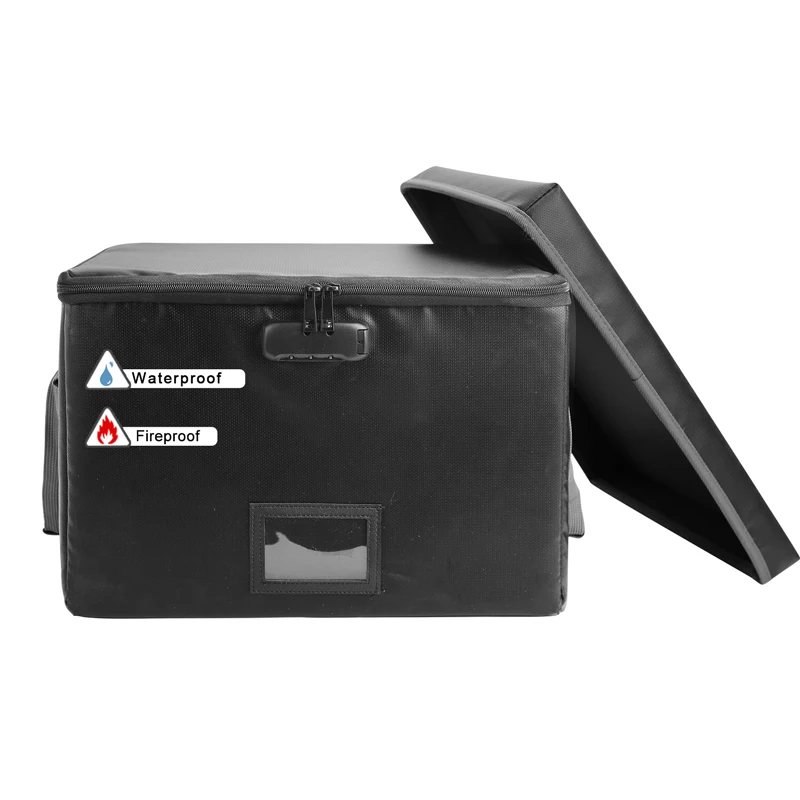 Custom Logo Portable Filing Cabinet Boxs Collapsible Storage Organizer Office file filing box