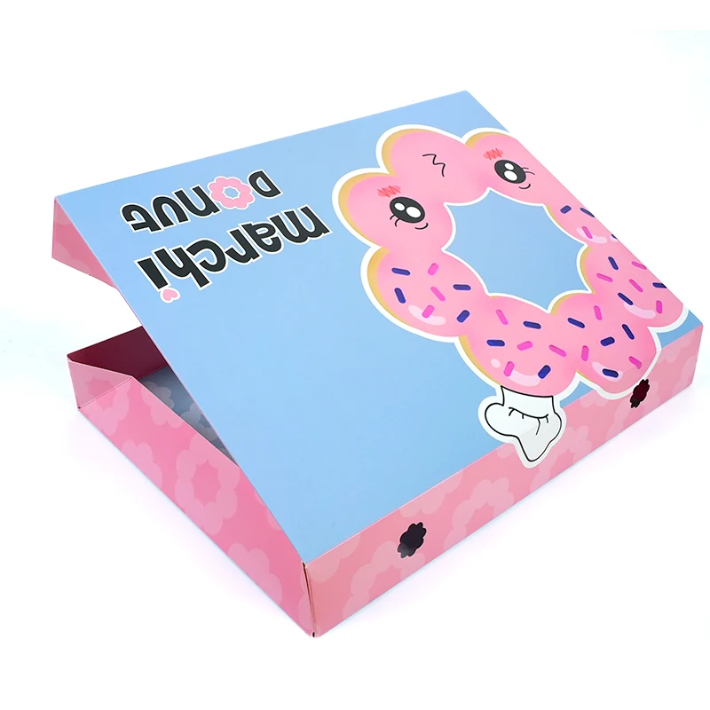 Cheap Custom Printed Logo Design Biodegradable Desert Box Brownie Donut Paper Food Packaging