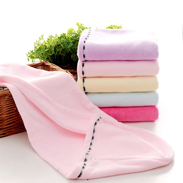 Wholesale Custom SPA Women's Super Absorbent Quick Dry Girls Women Microfiber Hair Turban Wrap Towel