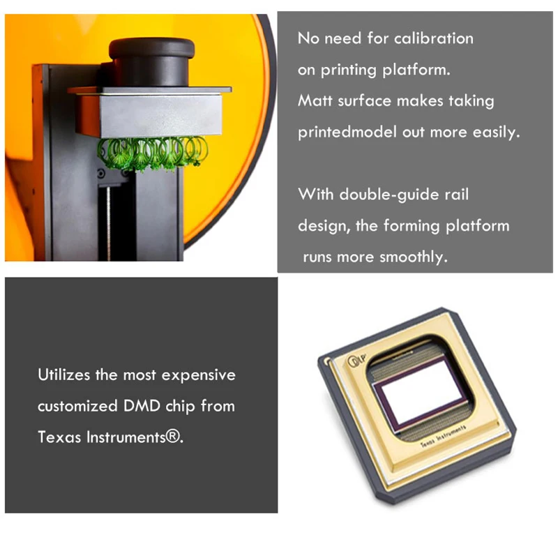 Dazzle D100 96*54*150mm Automatic Huge Professional Large Industrial Resin SLA 3D Printer Digital printer