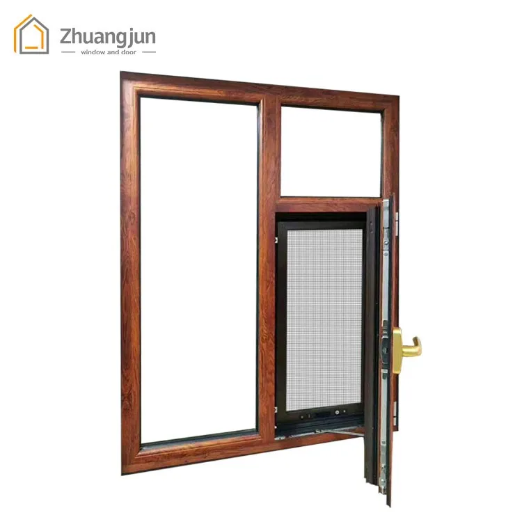 Factor Low Price Double Glass Aluminum Casement Window China 20 Years Quality Guarantee for The Aluminum Window Frame; Vertical