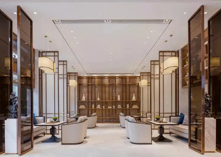 Modern light luxury simple solid wood negotiation table and chair hotel reception chair combination