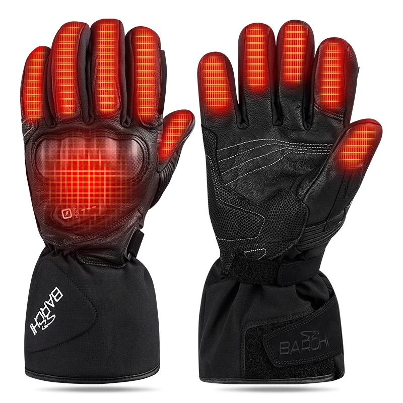 Touchscreen Waterproof Thermal Gloves Rechargeable Battery Powered Heating Gloves Motorcycle Racing Heated Gloves