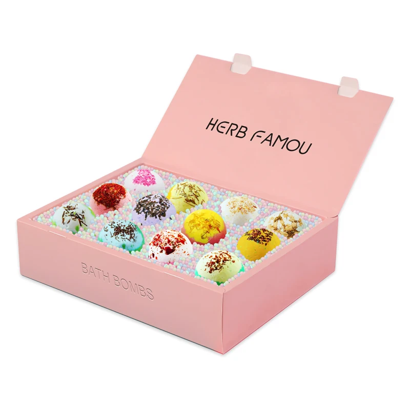 
OEM Private Label customized natural fizzy vegan luxury ring bath bombs bubble bath salts cbd bath bombs organic 