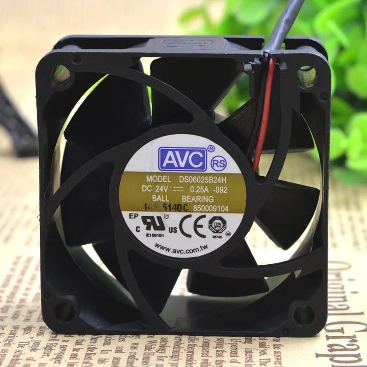 Original AVC 6025 24V 0.25A 6cm 2-wire inverter fan ds06025b24h