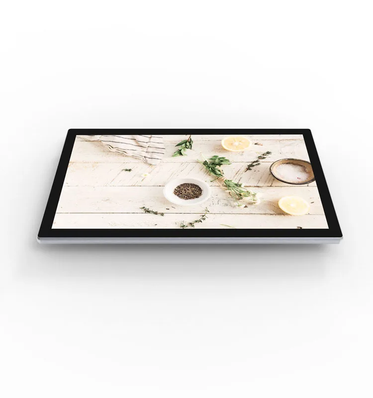 32-Inch Silver Square Display Ultra-Thin Wall Mounted Touch Video Player Online Advertising Machine Digital Signage Displays