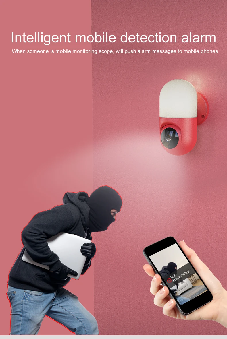 HD 1080p with Yoosee APP night vision motion detection cloud storage home security wifi camera