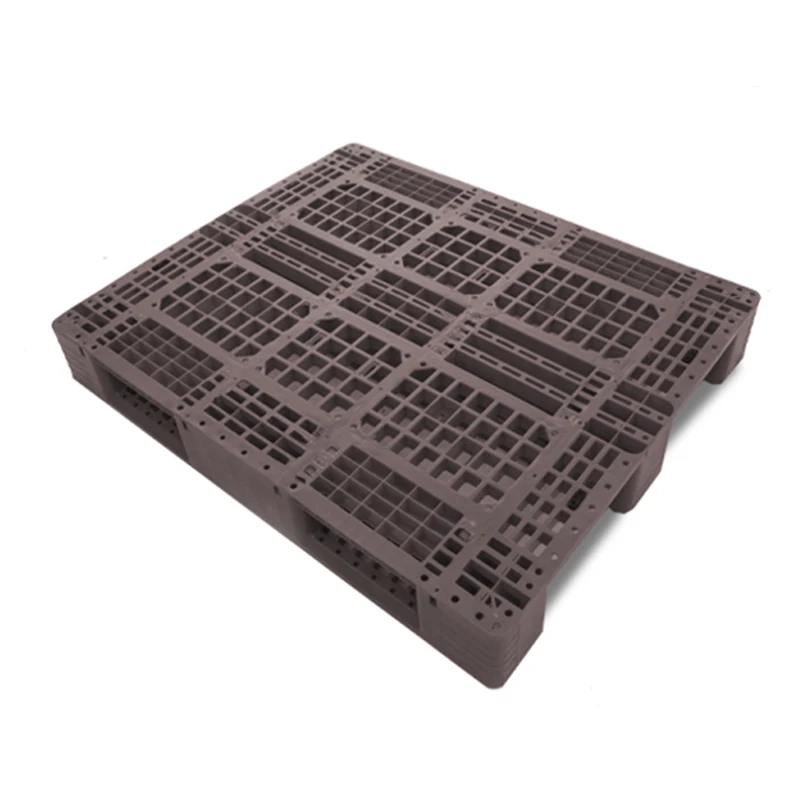 Heavy Duty OEM Single Face/Side Steel Reinforced Durable Use Four Way Entry Industrial Nestable HDPE Euro Plastic pallet