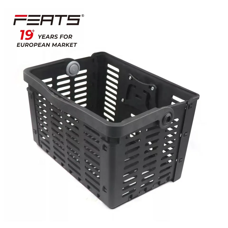 FERTS PP  Detachable/foldable  W/easy to put-on/take-off  bracket & Handle Front Basket  for Bicycle