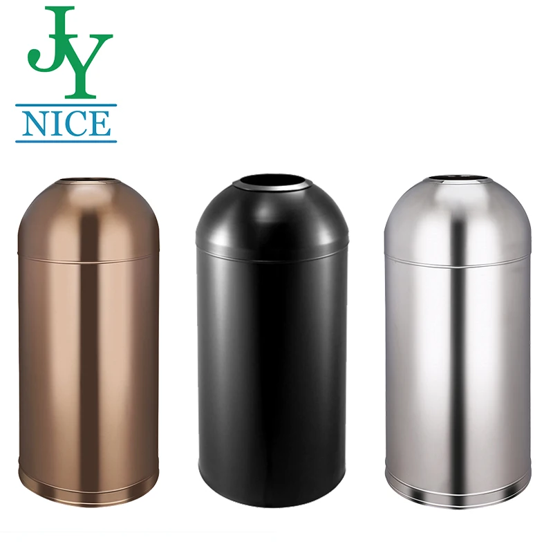 Rolling Cover Type Waste Basket Stainless Steel Desktop Rubbish Container rectangular