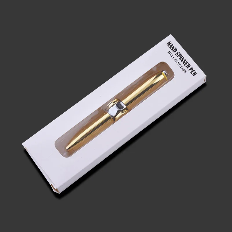 Novelty toys Metal Rotating Fidget Spinning Spin Pen Anti Stress Finger Hand Spinner Pen with LED Light