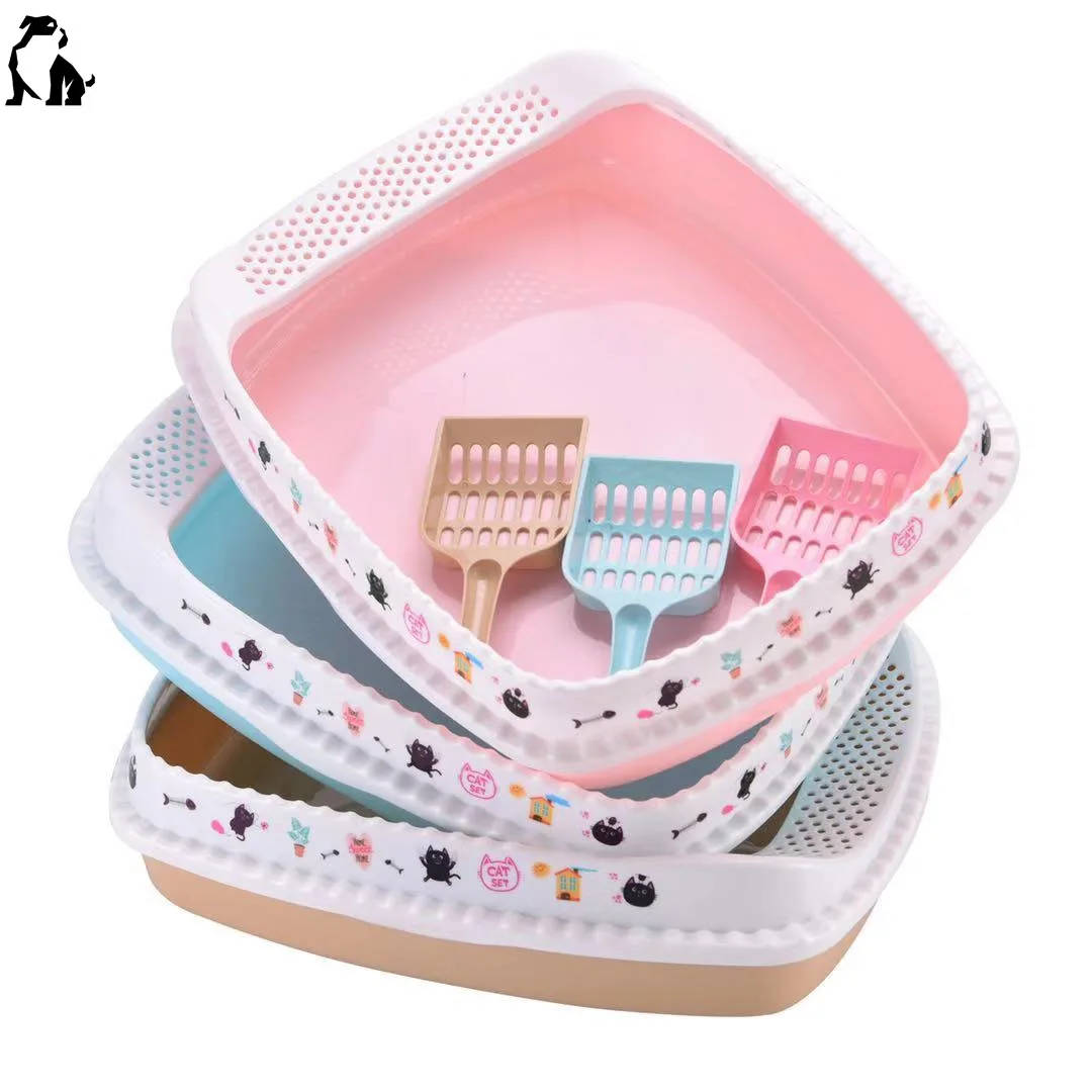 HANDOU Pet cleaning supplies pet cat litter box semi-enclosed plastic toilet house sand cat litter box self cleaning