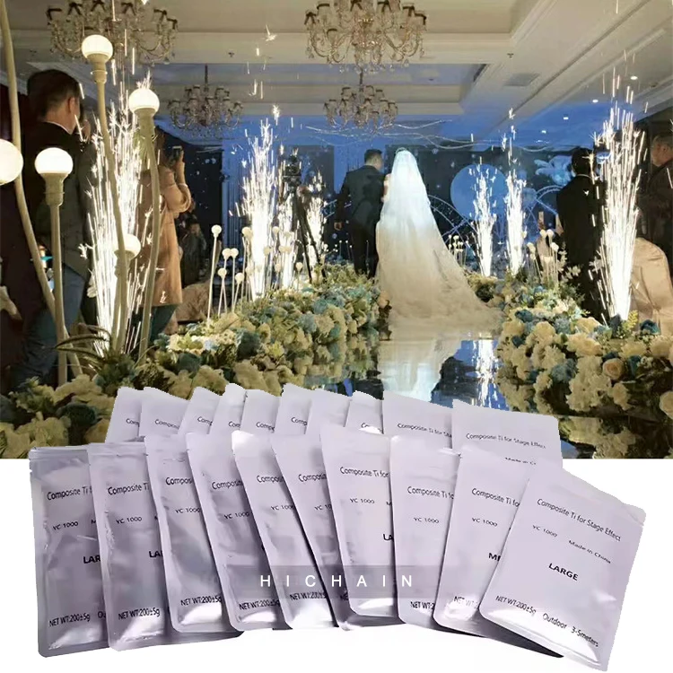 200g Indoor Outdoor Titanium Ti Composite Powder for Cold Sparkler Machine