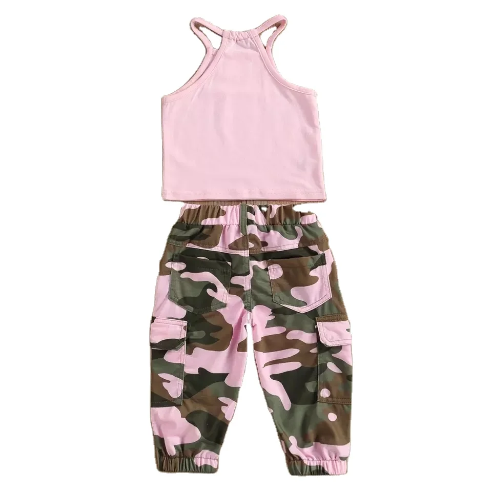 Hot selling products toddler girls summer girl clothes 2022 clothes kids pants set fashion girls toddler clothes