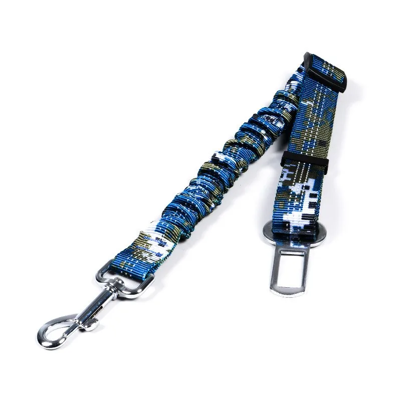 New car explosion-proof impact safety rope adjustable pet leash Car seat belt elastic retractable reflective dog leash