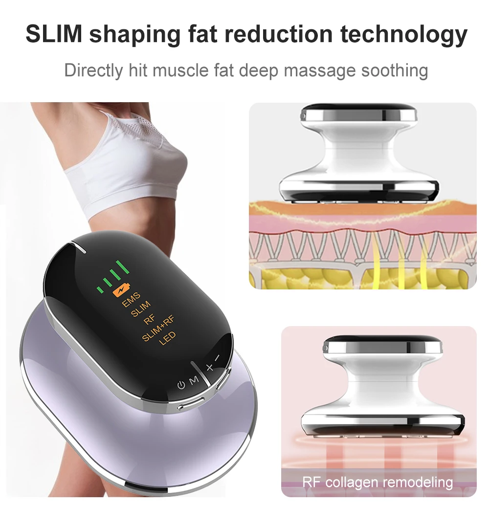 KKS Anti Cellulite Fat Burner Galvanic Weight Loss EMS Body Shaping Massager RF Vibration Beauty Slimming Fat Burning Machine