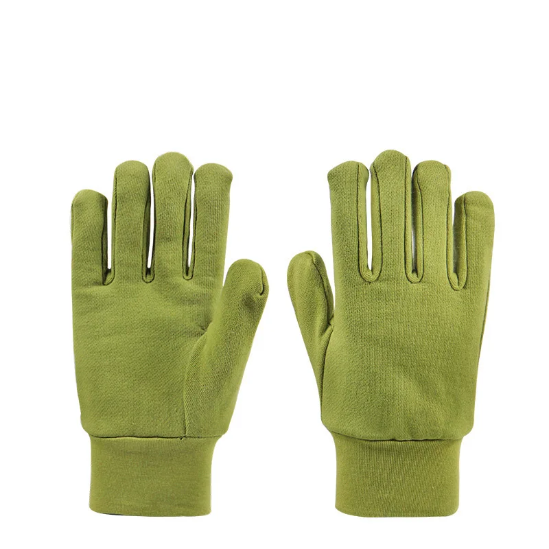 Pure Cotton Gloves with Fleece Winter Warm Work Safety Outdoor Cold Freezer Mineral Low Temperature Resist Split Thermal Glove