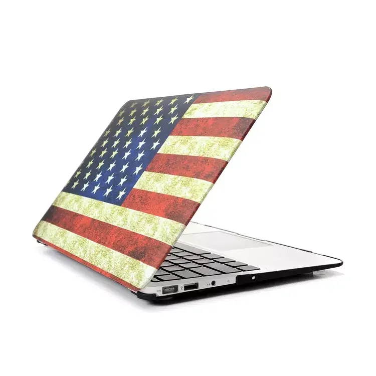 Flag Case Water Painting Flag Rubberized Hard Case Shell Cover For Macbook 13.3