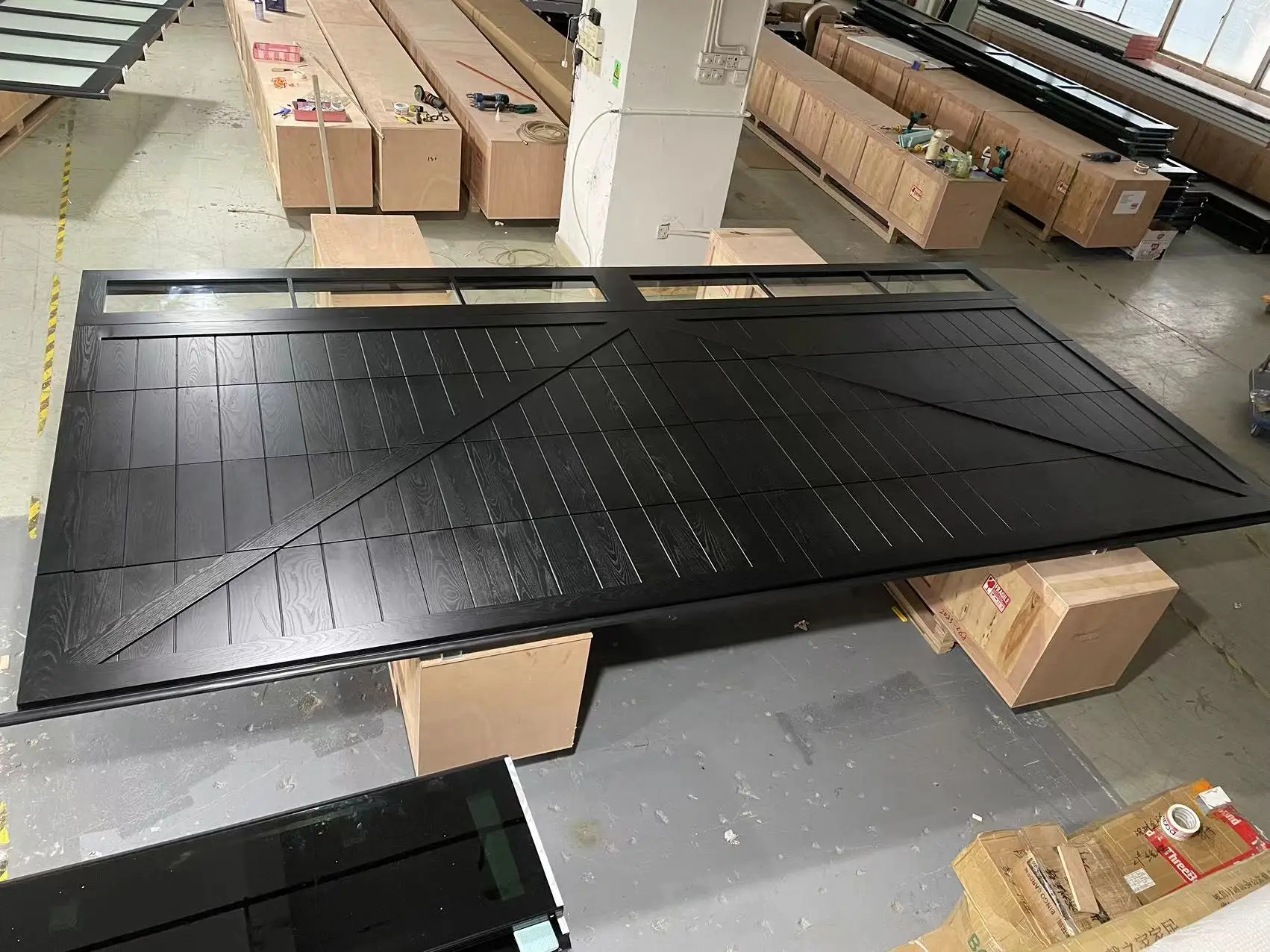 CBMmart American standard 8x9 9x7 10x7 Black High Quality Waterproof  glass  Garage Door for Homes Villa