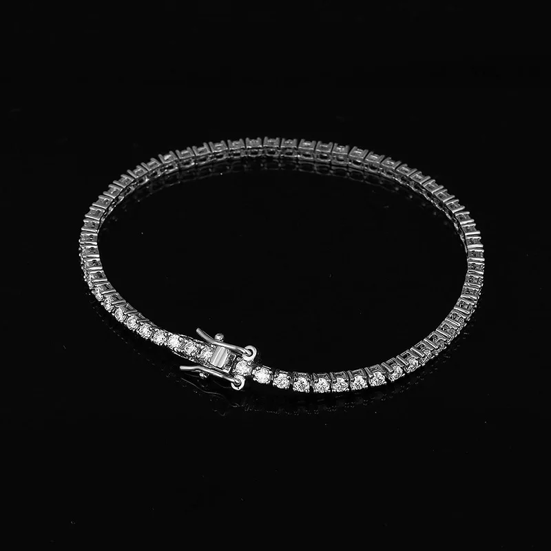 Hot Selling  GRA Certificates 2mm 3mm 4mm 5mm 6.5mm VVS1 Moissanite Diamond Tennis Bracelets Men