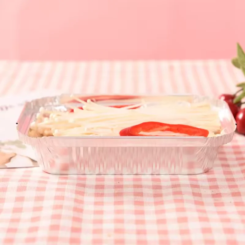 Disposable tin foil tableware, kitchen barbecue food packaging, aluminum foil containers, pallets