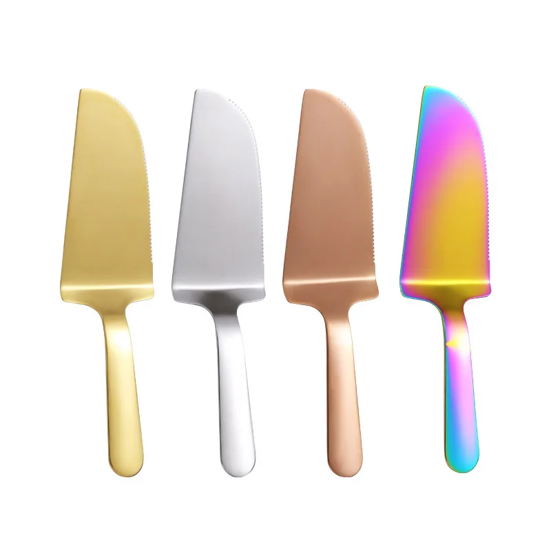 Custom Logo Stainless Steel Cake Knife And Server Set for Wedding Party Hotel Restaurant Baking Utensils Cake Cutter Server