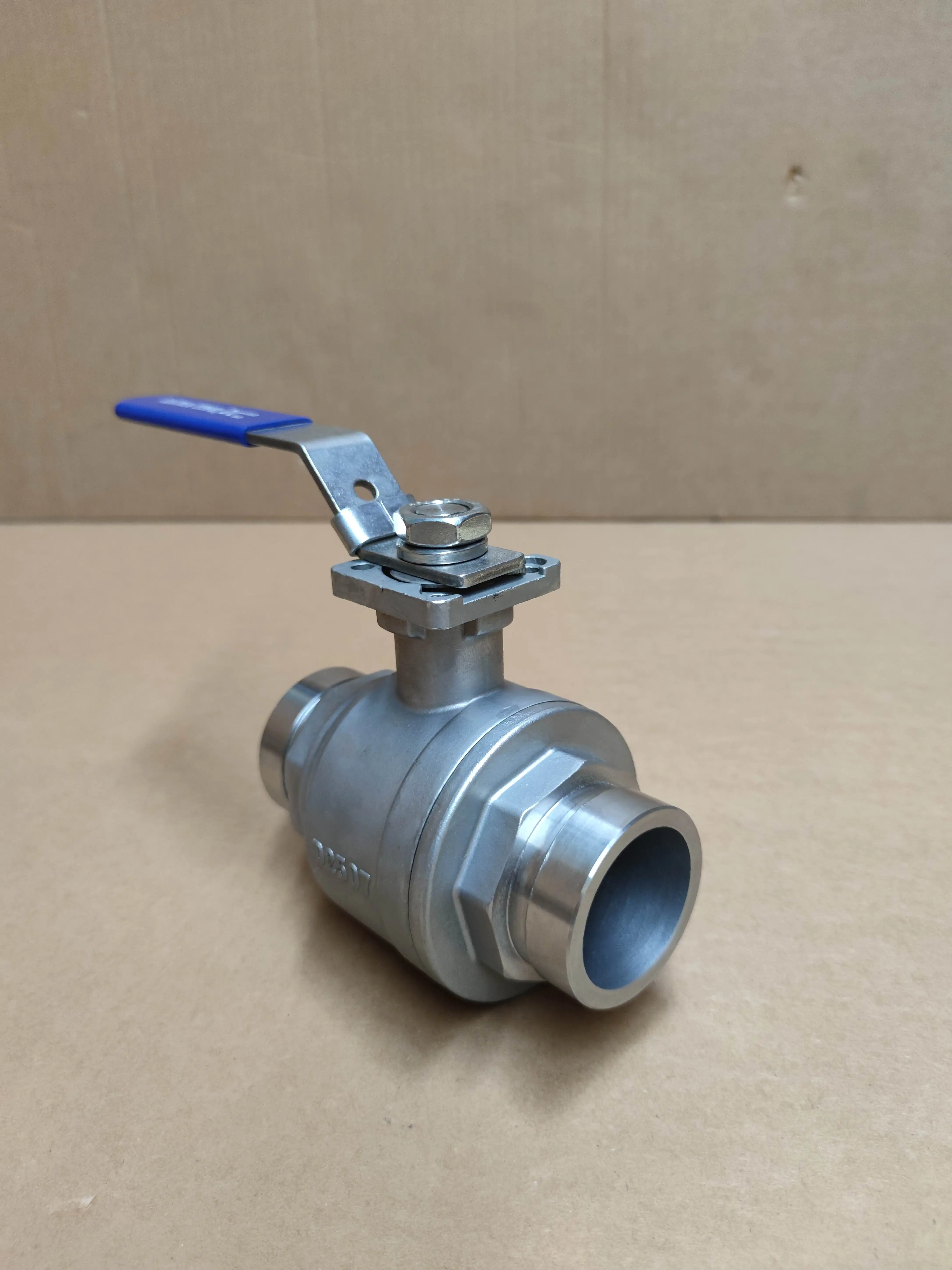 2 Inch Super Duplex 2507 High Pressure P1200 / 1200PSI Ball Valve with Top Mount Plate with Handle with Groove Connect