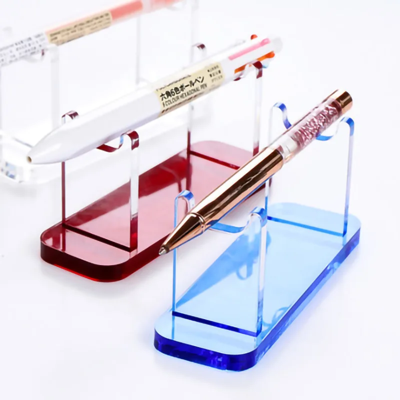 Clear Pencil Makeup Brush Display Rack Acrylic Desktop Pen Holder Stand for Office
