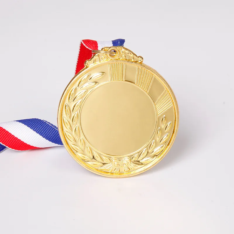 Fast Wholesale of Best-Selling Gold Silver Brass Plated Blank Sports Medals and Ribbon Medals