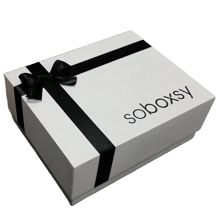2020 hot selling exquisite and cheap heaven and earth cover gift boxes wholesale with ribbon bow