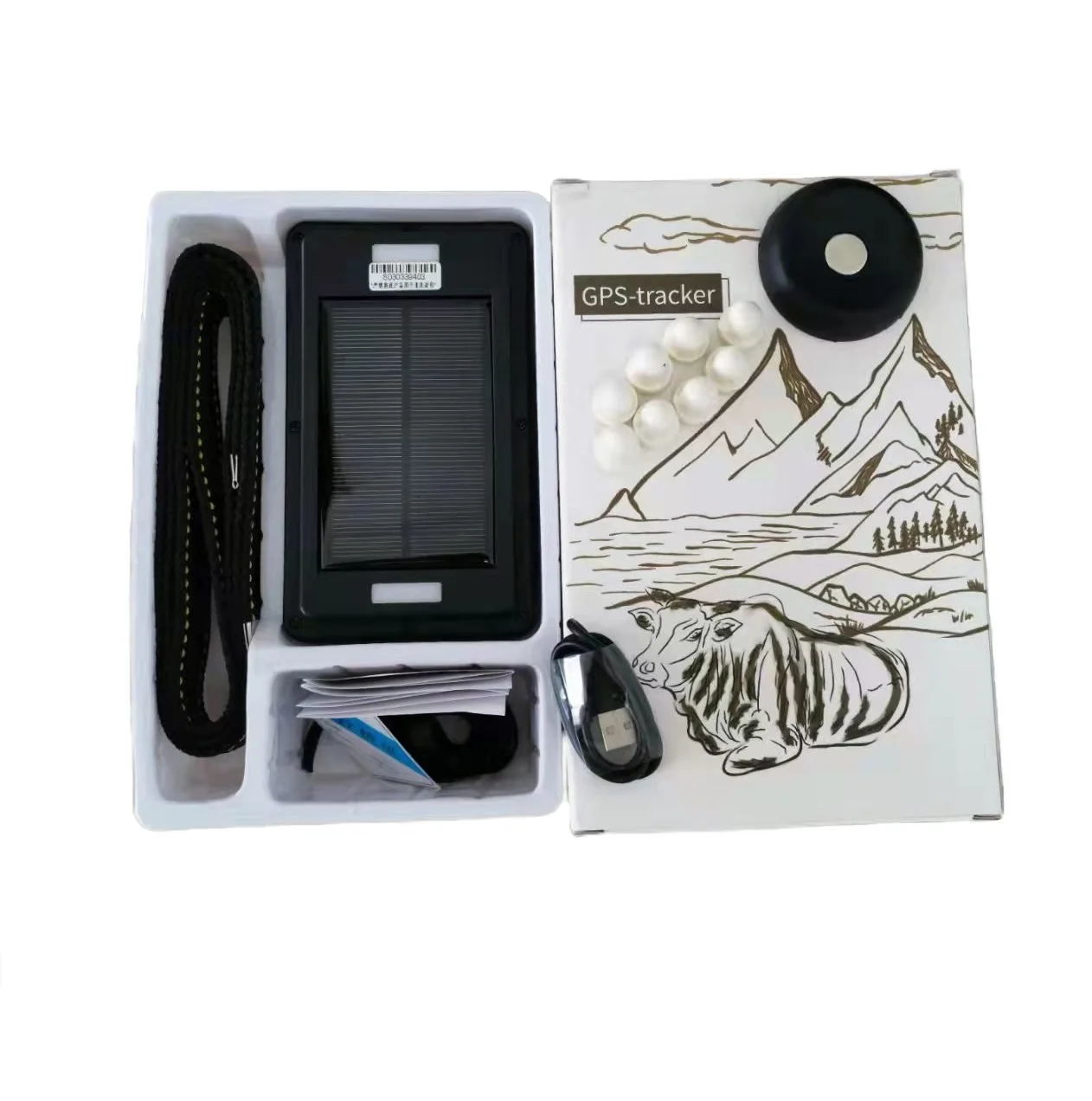 livestock animal gps tracking device with solar tracking technology