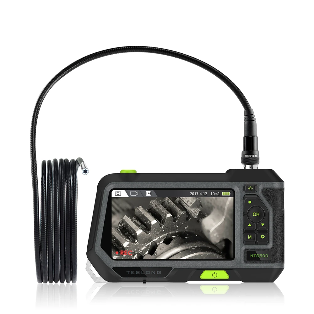 Portable 5inch LCD Screen Industrial 8.0mm /5.5mm 1080P Dual  Lens Flexible Snake Tube Endoscope Bore scope Camera