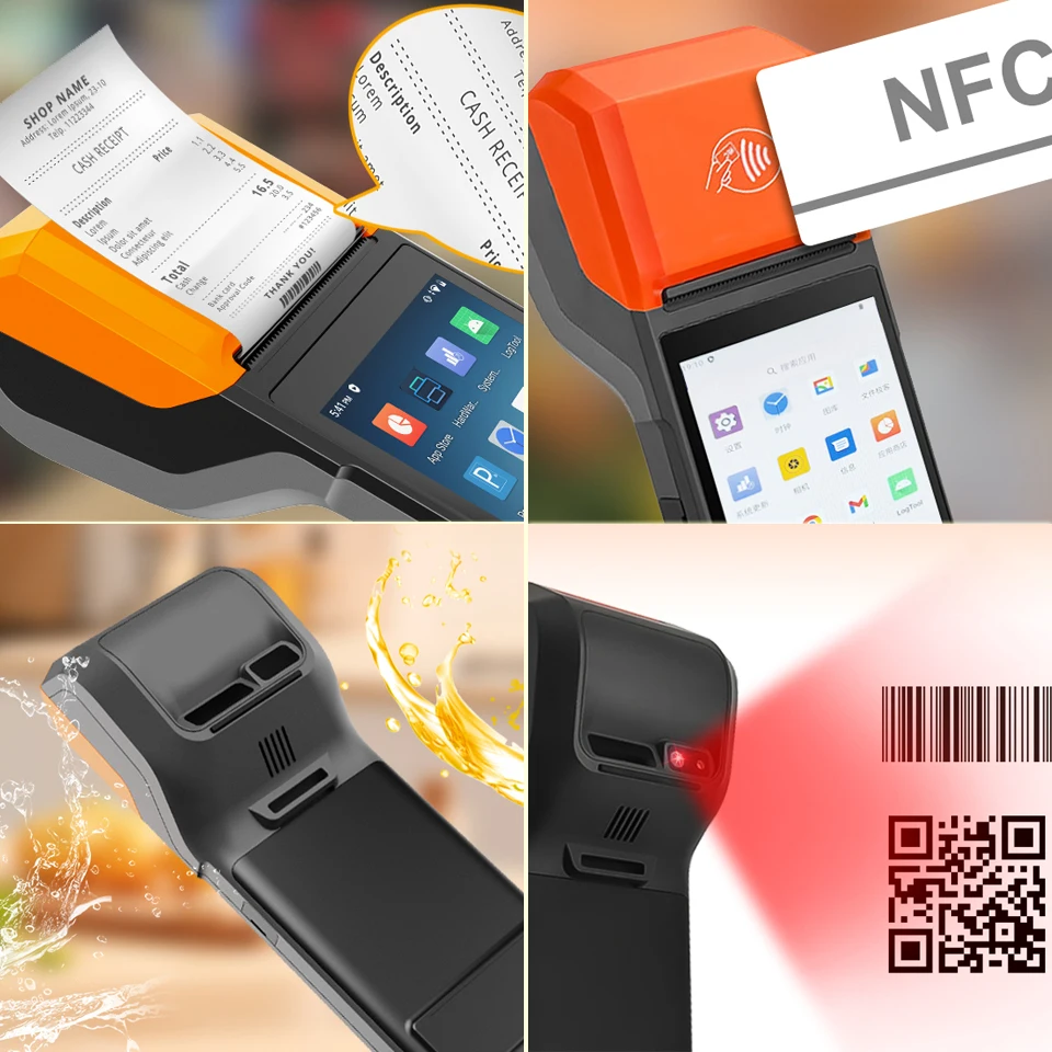 NFC Mifare Reader Machine Handheld POS Terminal Manufacturers with Removable Battery R330 Plus