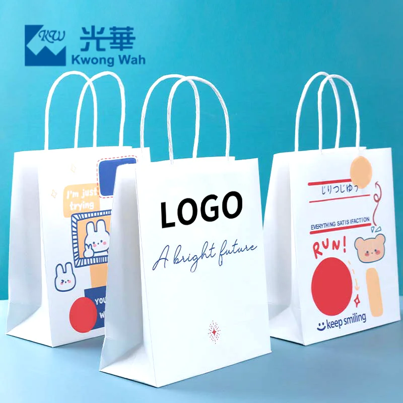 Custom Marketing Kraft Paper Packaging Shopping Bag Kraft Paper Thankyou Party Bags