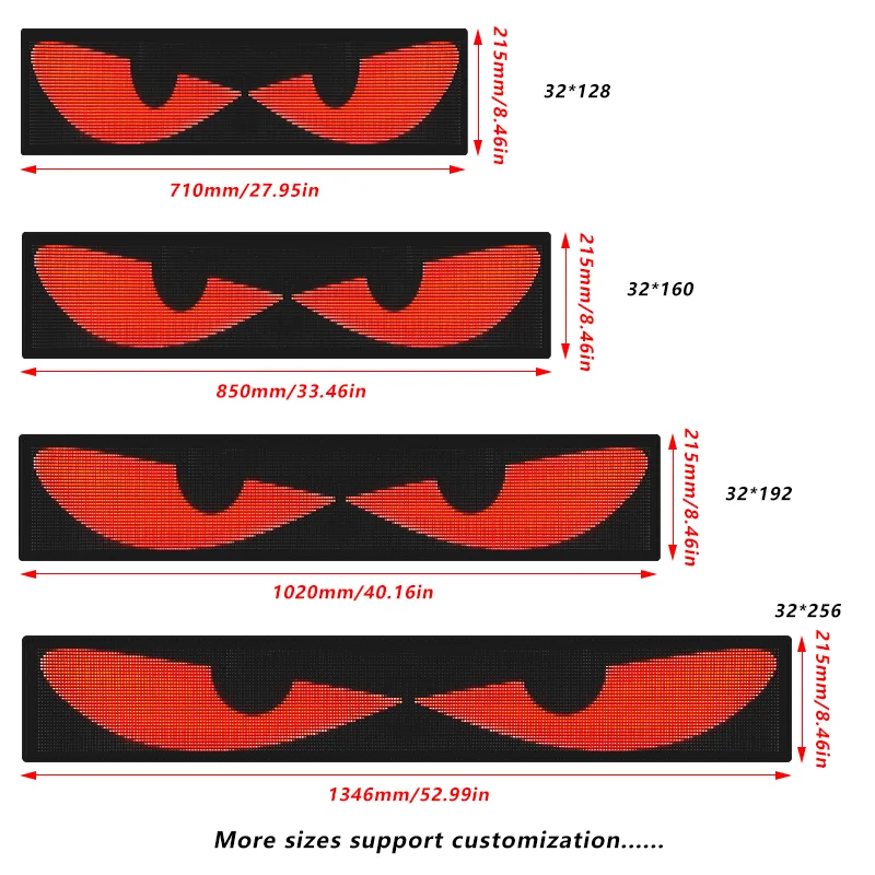 Truck Windshield LED Panel APP DIY Animated Messages Programmable 24V Truck Flexible LED Screen Shop Window Adverting LED Board