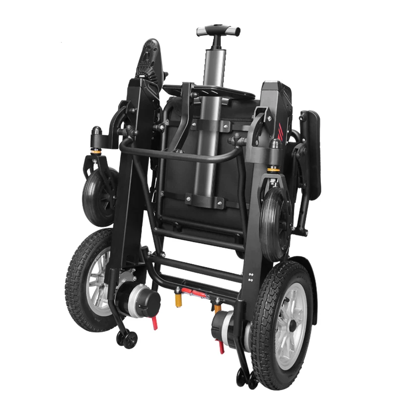 Elderly Travel Portable Electric Wheelchair 23kg Lightweight Foldable Electric Wheelchair with Lithium Battery