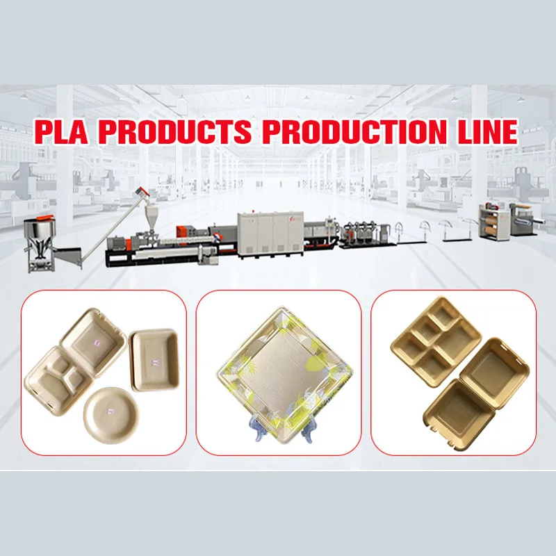 Plastic Biodegradable PLA Twin Screw Sheet Extruder Production Automatic Machine Line