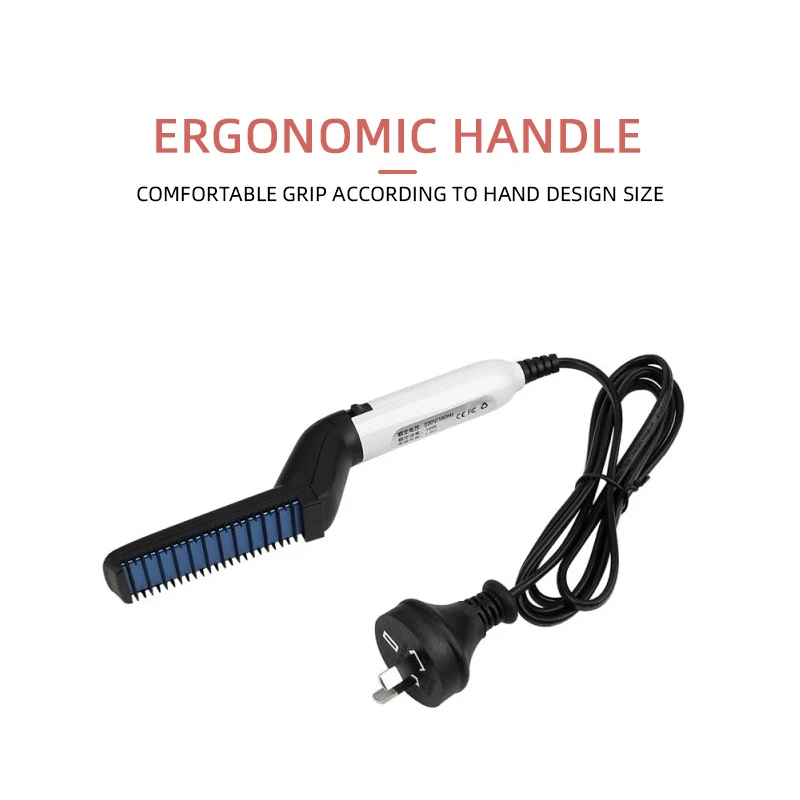 factory price Newest Men styling hair comb straightener Hair Controller Quick Styler hair straightener brush comb
