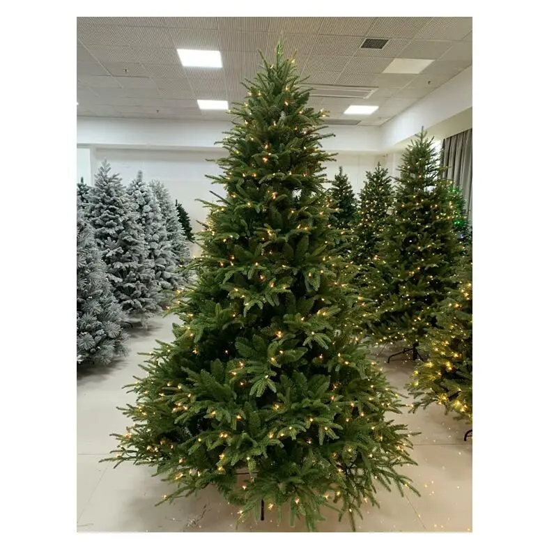 Factory Wholesale HIgh Quality 150cm 180cm 210cm 240cm Full PE decorative christmas trees